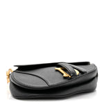 Grained Calfskin Saddle Bag Black