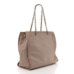 Vinyl Large Lipstick Tote Dark Beige