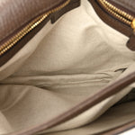 GG Supreme Monogram Textured Dollar Calfskin Web Medium Blondie Top Handle Shoulder Flap Bag Beige Ebony New Acero