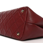Caviar Quilted Large Timeless CC Soft Tote Dark Red