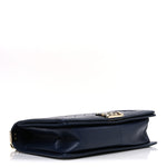 Lambskin Quilted New Medium Boy Flap Dark Navy Blue