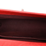Crumpled Lambskin Small Studded Boy Flap Red