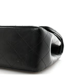 Lambskin Quilted Jumbo Double Flap Black