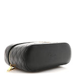 Lambskin Quilted Mini Gaby Vanity Case Black