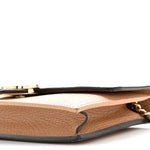 Dollar Calfskin Interlocking G Chain Wallet Camelia