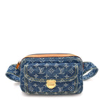 Monogram Denim Bum Bag Blue