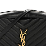 Calfskin Matelasse Monogram Lou Camera Bag Black