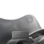 Nylon Grained Calfskin Saddle Bag Black Multicolor