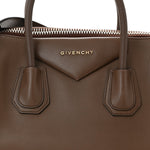 Shiny Lord Calfskin Medium Antigona Brown