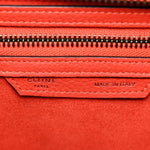 Drummed Calfskin Micro Luggage Vermillion