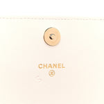 Lambskin Quilted Book Wallet On Chain WOC Black