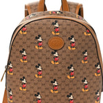 X DISNEY Mini Vintage GG Supreme Monogram Mickey Mouse Small Dome Backpack Beige Vintage Sun Oil