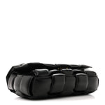 Paper Calfskin Maxi Intreccio Padded Cassette Crossbody Bag Black
