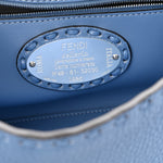 Cuoio Roma Sellerissima Nappa Sintetica Tape Stitch Baguette Placca Placca Argento Blue