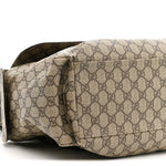 GG Plus Monogram Messenger Diaper Bag Dark Brown