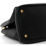 Saffiano Medium Galleria Double Zip Tote Black