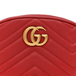 Calfskin Matelasse GG Marmont Belt Bag 85 34 Hibiscus Red