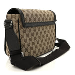 Monogram Flap Messenger Bag Beige Dark Brown