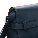 Calfskin Jacquard Mini Gate Crossbody Bag Onyx Blue
