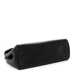 Vitello Daino Soft Flap Shoulder Bag Black