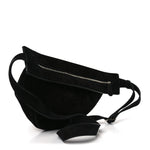 Suede Small Slouchy Banana Bag Black