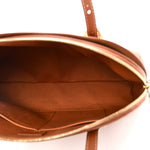 Grained Calfskin Low Key Duffle Tote Cognac