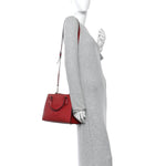 Dollar Calfskin Medium Soho Top Handle Satchel Hibiscus Red