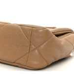 Lambskin Quilted Medium Chanel 19 Flap Dark Beige