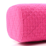 Tweed Quilted Small Vanity Case Fuchsia