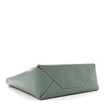Grained Calfskin Small Vertical Cabas Green