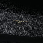 Grain De Poudre Textured Mixed Matelasse Triquilt Monogram Clutch Black