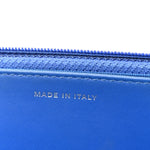 Caviar Quilted Wallet on Chain WOC Blue