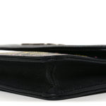 Grained Calfskin Graffiti BB Wallet On Chain Black