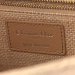 Raffia Calfskin 30 Montaigne Flap Bag Beige