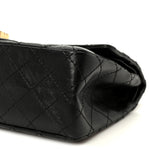 Aged Calfskin Quilted 2.55 Reissue 225 Flap Black