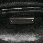 Vitello Shine Crystal Shoulder Bag Black