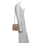 Caviar Quilted Mini All About Flap Bag Brown