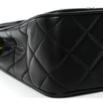 Lambskin Quilted Medium Single Flap Black
