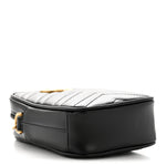 Calfskin Matelasse Mini GG Marmont Crossbody Bag Black