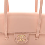 Shiny Caviar Mini Preppy Coco Shoulder Bag Light Pink
