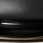 Calfskin Mini GG Marmont Chain Wallet Black