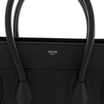 Drummed Calfskin Micro Luggage Black