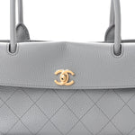 Grained Calfskin Urban Essentials Small Shopping Bag Grey
