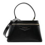 Box Calfskin Antigona Mini Vanity Bag With Chain Black