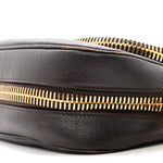 Grained Calfskin Medium Jennifer Crossbody Bag Brown