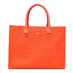 Canvas Calfskin La Medusa Tote Bag Orange