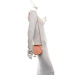 Calfskin Round As Earth Evening Bag Beige