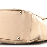 Metallic Coated Canvas Quilted Small Paris Biarritz Tote Gold