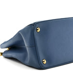 Saffiano Small Galleria Double Zip Tote Cobalto