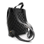 Calfskin Quilted Medusa Backpack Black